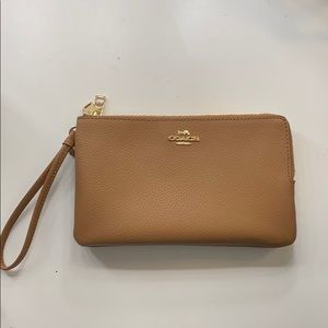 Brand new coach tan wristlet